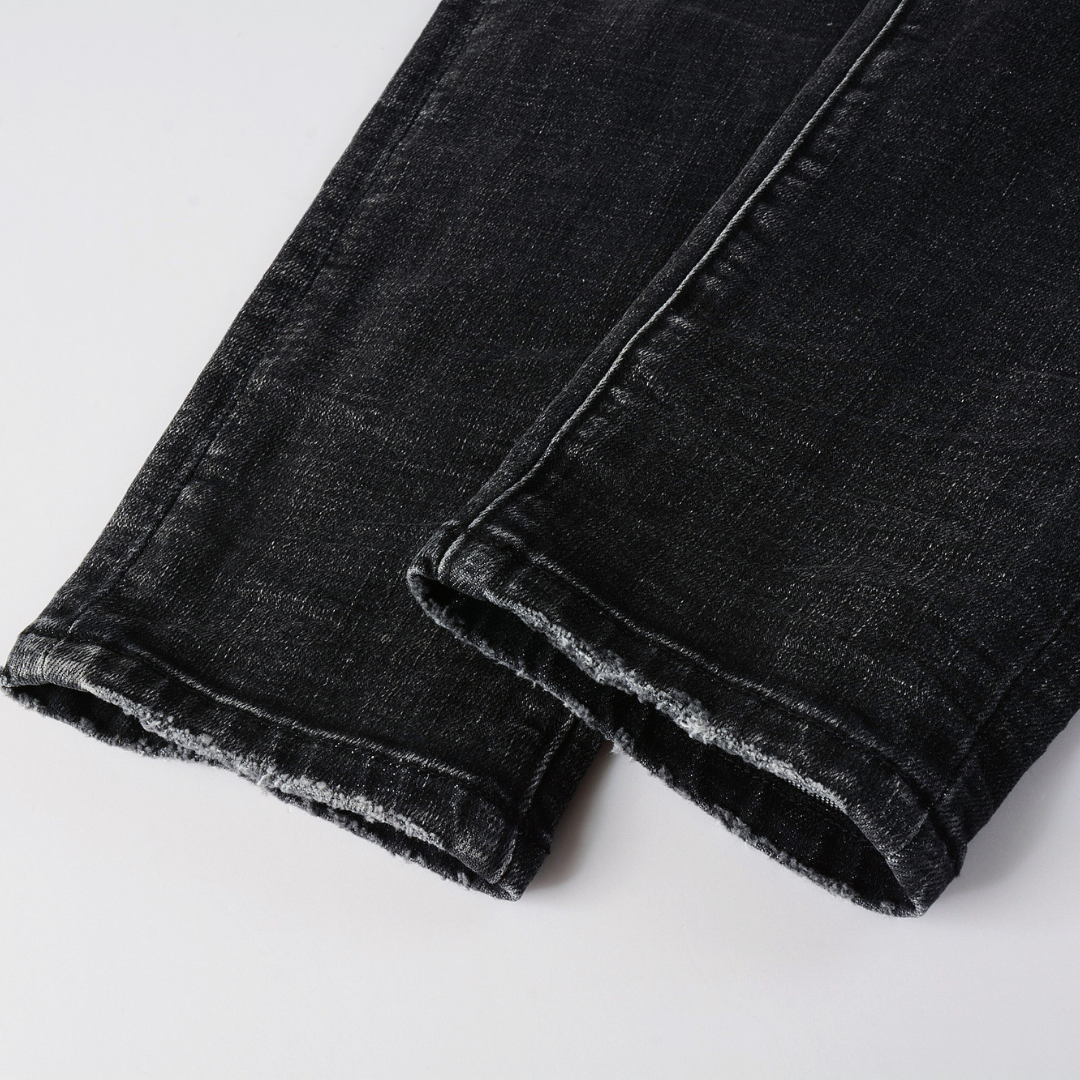 Purple Ripped Grey Black Jeans