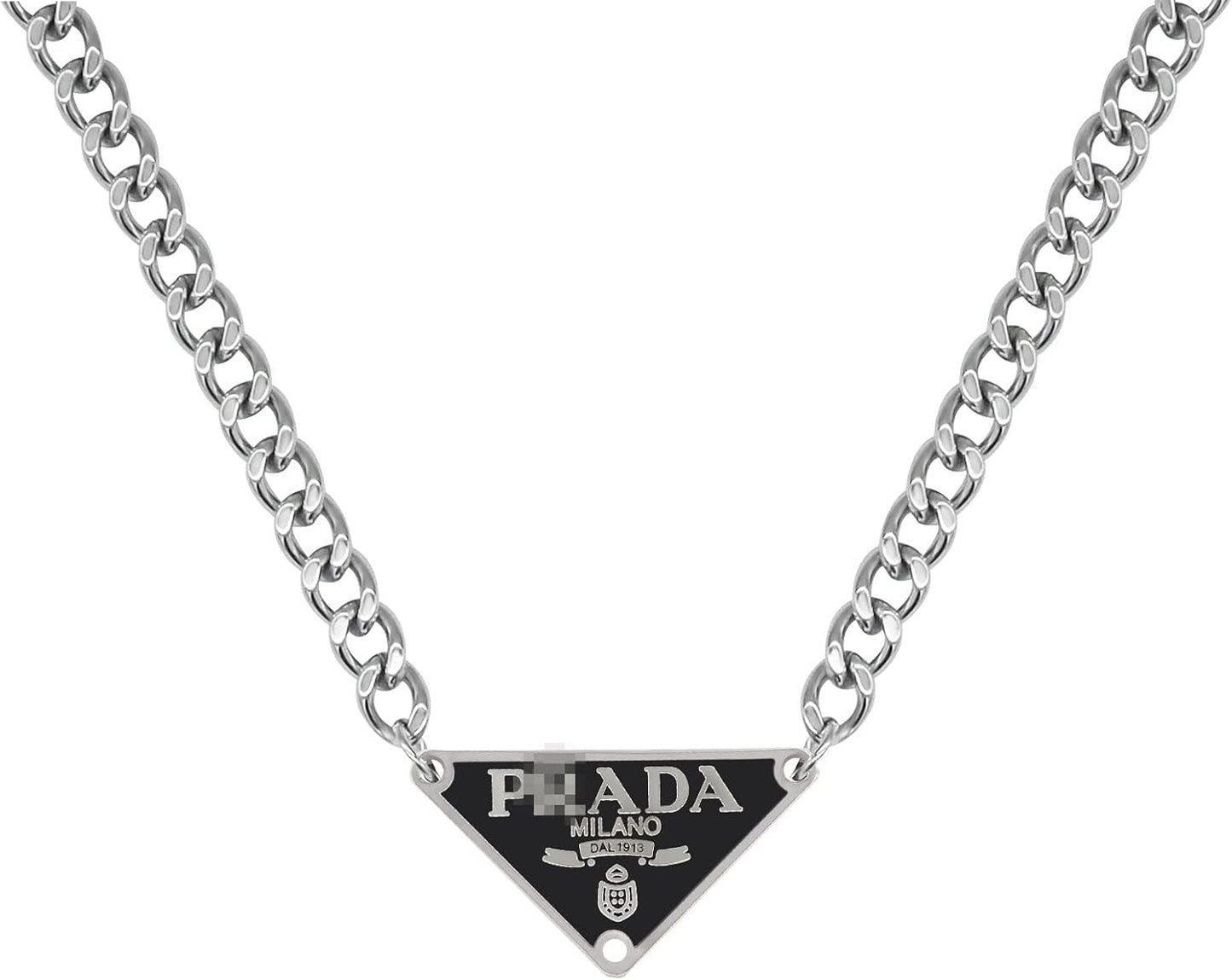 Prala Silver Logo necklace