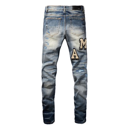 Amr Logo Blue Jeans