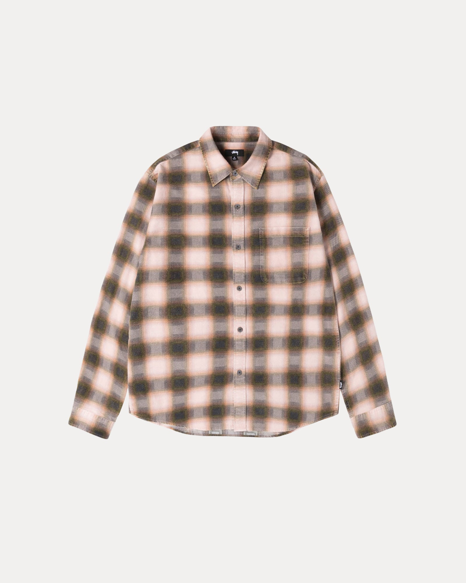 June Plaid Shirt Mens Long Sleeve In Rose | hero:main:collection:new-arrivals,shirts,tops-shirts,all,tees,outerwear,denim,knits,accessories,sunglasses,hoodies,sweats,mens-hoodies-sweatshirts,shorts,pants,bottoms