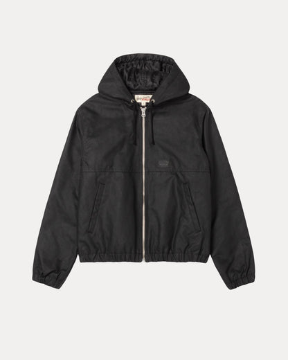 Work Jacket Waxed Cotton Mens Long Sleeve In Black | hero:main:collection:new-arrivals,shirts,tops-shirts,all,tees,outerwear,denim,knits,accessories,sunglasses,hoodies,sweats,mens-hoodies-sweatshirts,shorts,pants,bottoms