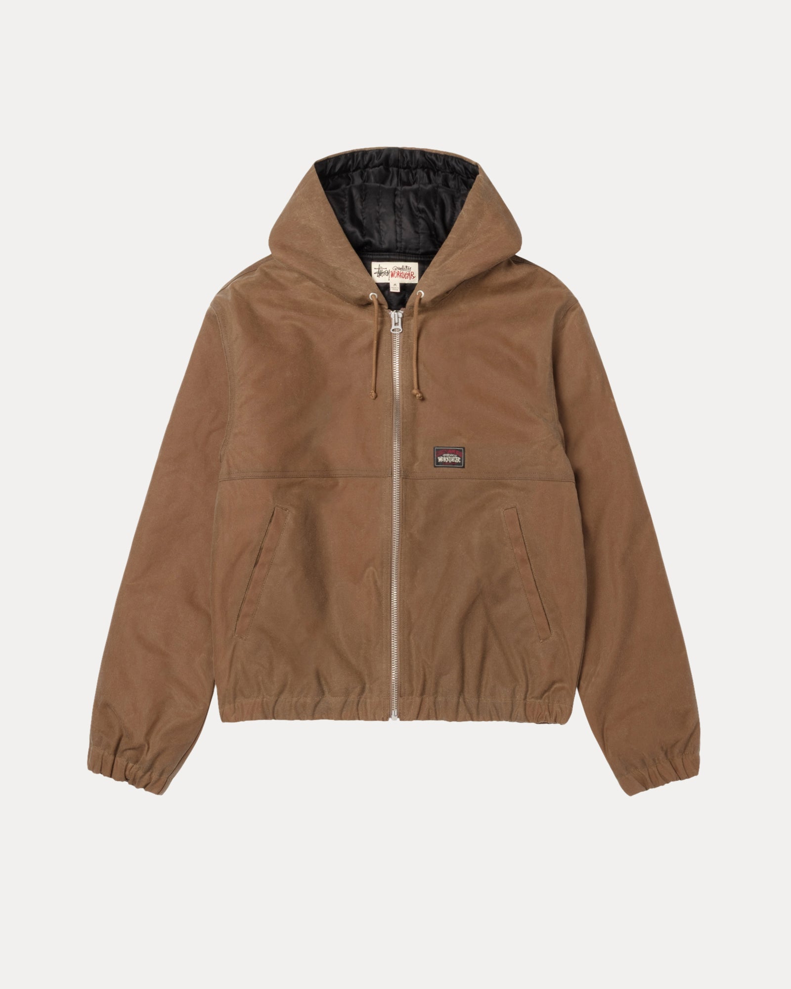 Work Jacket Waxed Cotton Mens Long Sleeve In Khaki | hero:main:collection:new-arrivals,shirts,tops-shirts,all,tees,outerwear,denim,knits,accessories,sunglasses,hoodies,sweats,mens-hoodies-sweatshirts,shorts,pants,bottoms