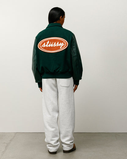 SCRIPT OVAL VARSITY JACKET