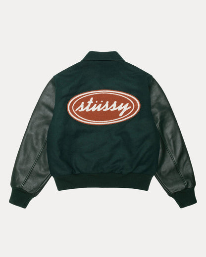 SCRIPT OVAL VARSITY JACKET