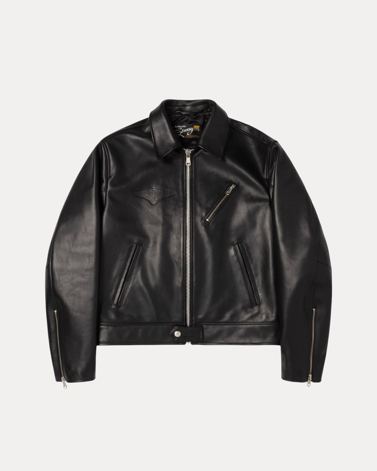 Biker Jacket Mens Long Sleeve In Black | hero:main:collection:new-arrivals,shirts,tops-shirts,all,tees,outerwear,denim,knits,accessories,sunglasses,hoodies,sweats,mens-hoodies-sweatshirts,shorts,pants,bottoms