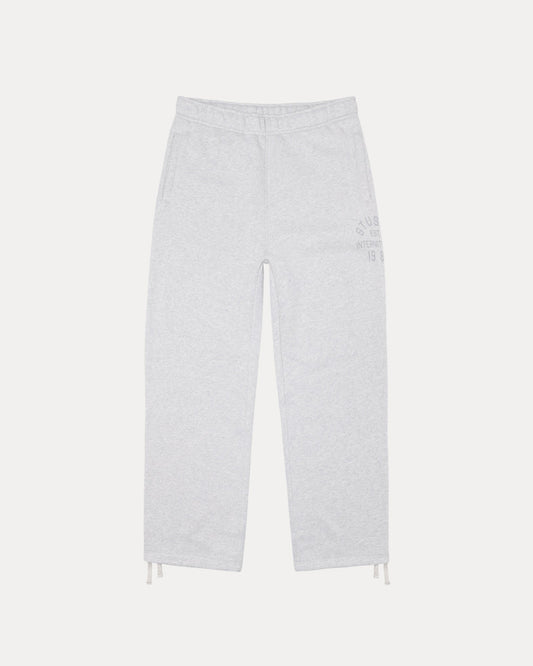 Stussy Est Fleece Pant Mens Regular In Ash Heather | hero:main:collection:new-arrivals,shirts,tops-shirts,all,tees,outerwear,denim,knits,accessories,sunglasses,hoodies,sweats,mens-hoodies-sweatshirts,shorts,pants,bottoms