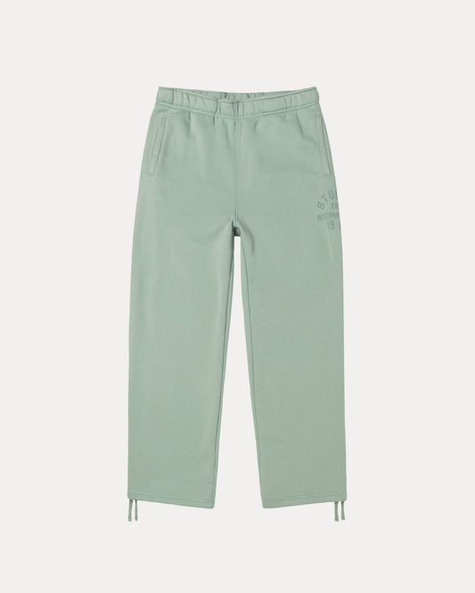 Stussy Est Fleece Pant Mens Regular In Grey Green | hero:main:collection:new-arrivals,shirts,tops-shirts,all,tees,outerwear,denim,knits,accessories,sunglasses,hoodies,sweats,mens-hoodies-sweatshirts,shorts,pants,bottoms