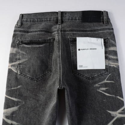 Purple Gradient Grey Ripped Jeans