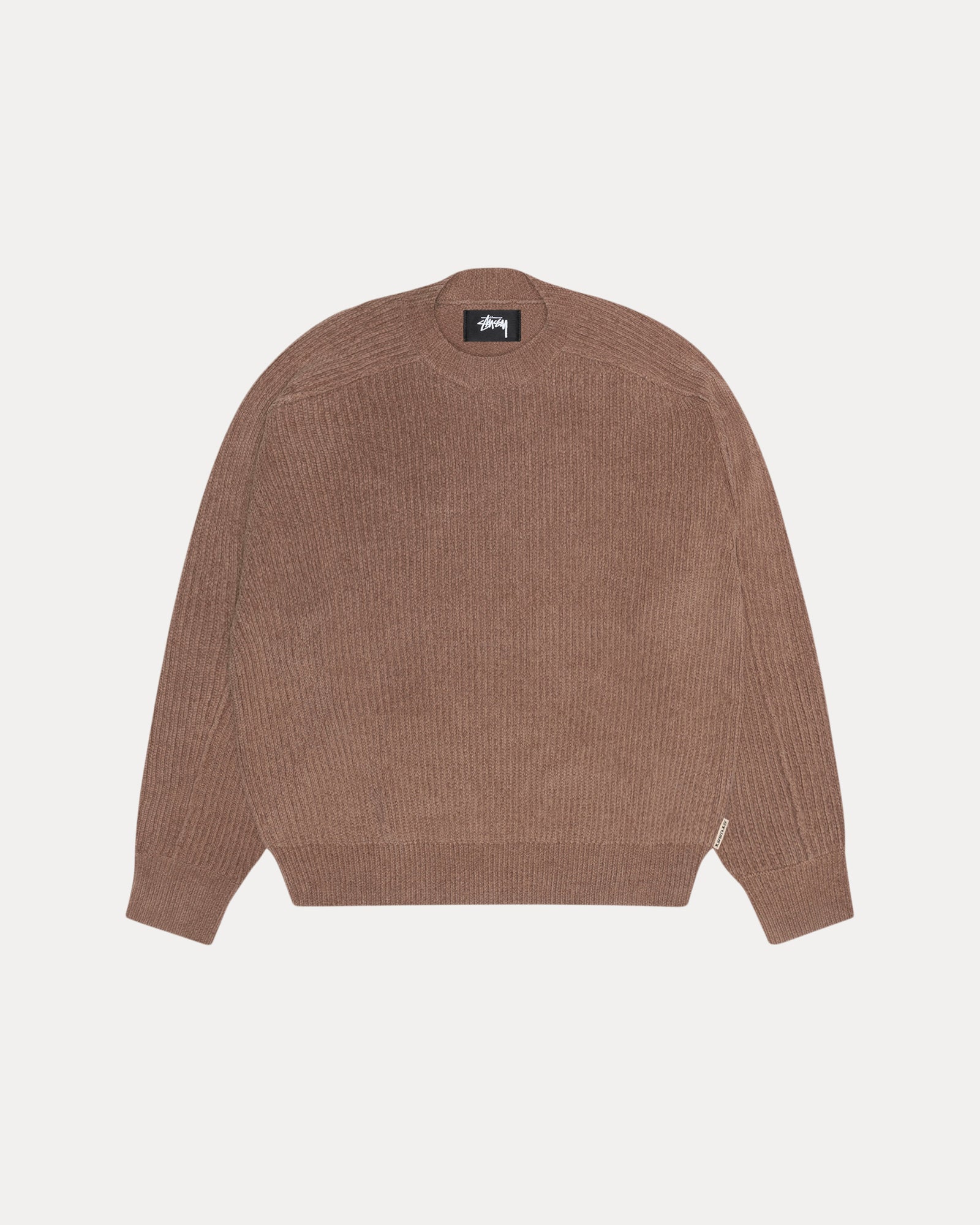 Exposed Seam Sweater Mens Long Sleeve In Brown | hero:main:collection:new-arrivals,shirts,tops-shirts,all,tees,outerwear,denim,knits,accessories,sunglasses,hoodies,sweats,mens-hoodies-sweatshirts,shorts,pants,bottoms