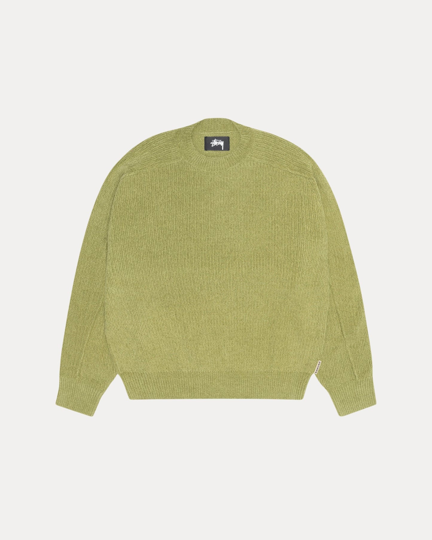 Exposed Seam Sweater Mens Long Sleeve In Green | hero:main:collection:new-arrivals,shirts,tops-shirts,all,tees,outerwear,denim,knits,accessories,sunglasses,hoodies,sweats,mens-hoodies-sweatshirts,shorts,pants,bottoms