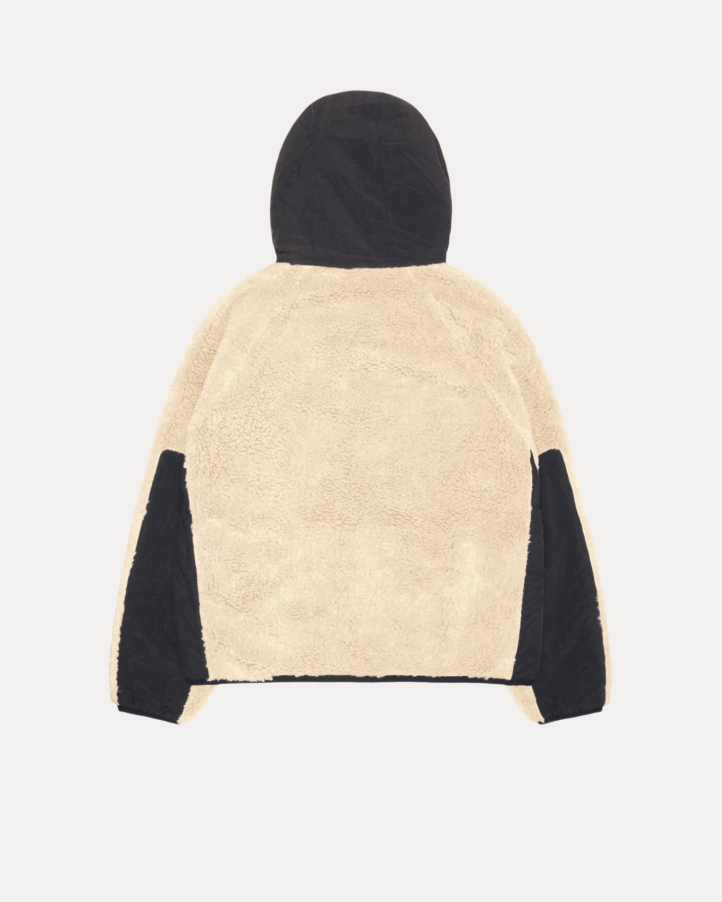 SHERPA PANELED HOODED JACKET