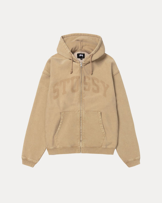 Faded Graphic Zip Hood Mens Long Sleeve In Washed Beige | hero:main:collection:new-arrivals,shirts,tops-shirts,all,tees,outerwear,denim,knits,accessories,sunglasses,hoodies,sweats,mens-hoodies-sweatshirts,shorts,pants,bottoms