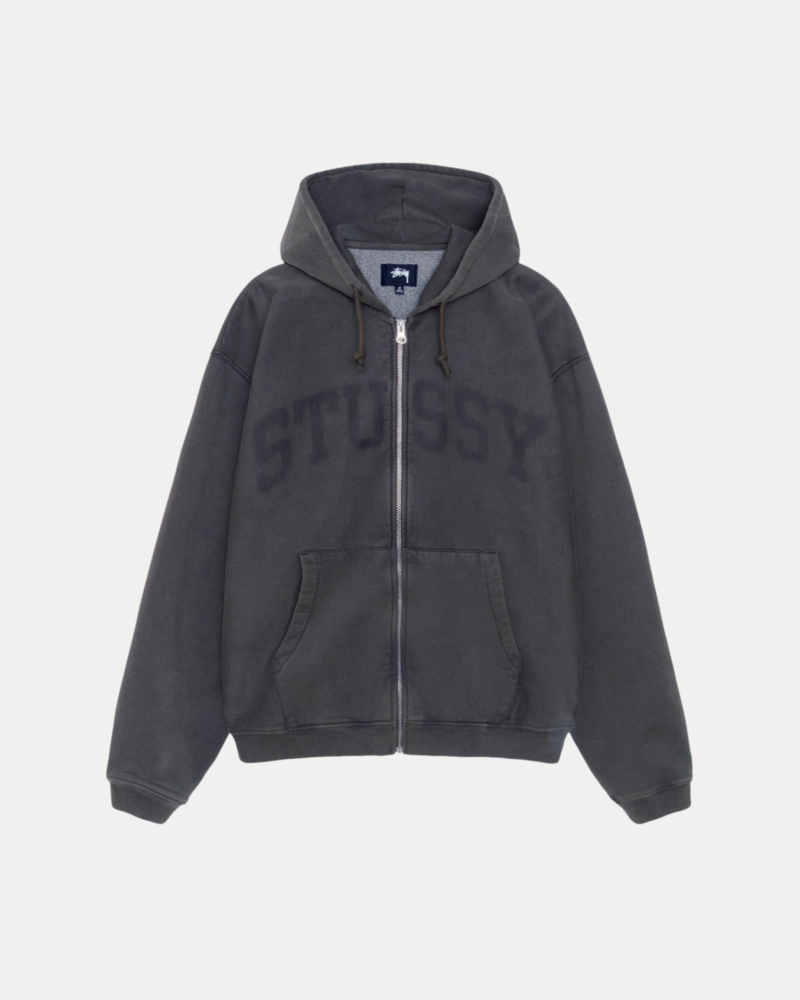 Faded Graphic Zip Hood Mens Long Sleeve In Washed Black | hero:main:collection:new-arrivals,shirts,tops-shirts,all,tees,outerwear,denim,knits,accessories,sunglasses,hoodies,sweats,mens-hoodies-sweatshirts,shorts,pants,bottoms