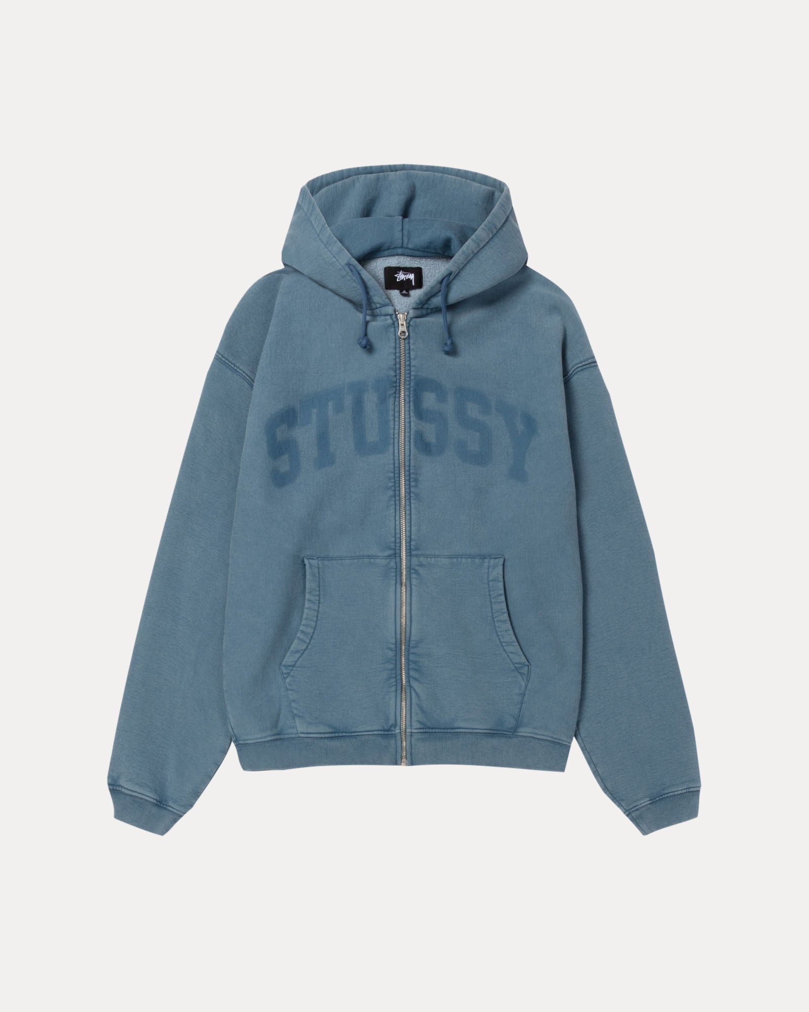 Faded Graphic Zip Hood Mens Long Sleeve In Washed Navy | hero:main:collection:new-arrivals,shirts,tops-shirts,all,tees,outerwear,denim,knits,accessories,sunglasses,hoodies,sweats,mens-hoodies-sweatshirts,shorts,pants,bottoms