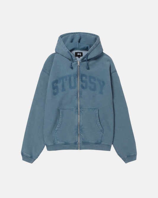 Faded Graphic Zip Hood Mens Long Sleeve In Washed Navy | hero:main:collection:new-arrivals,shirts,tops-shirts,all,tees,outerwear,denim,knits,accessories,sunglasses,hoodies,sweats,mens-hoodies-sweatshirts,shorts,pants,bottoms