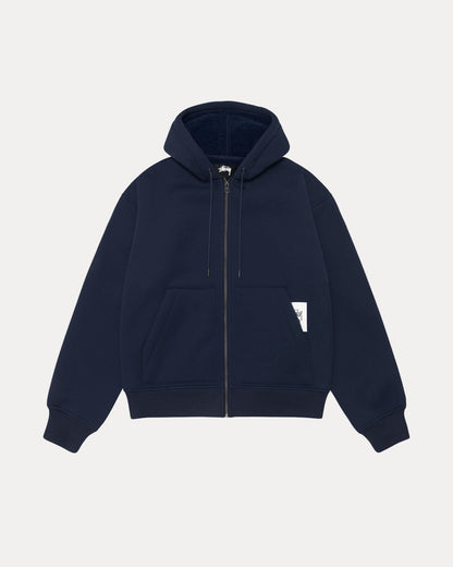 Bonded Sherpa Lined Hood Mens Long Sleeve In Blue | hero:main:collection:shirts,tops-shirts,all,tees,outerwear,denim,knits,accessories,sunglasses,hoodies,sweats,mens-hoodies-sweatshirts,shorts,pants,bottoms,new-arrivals
