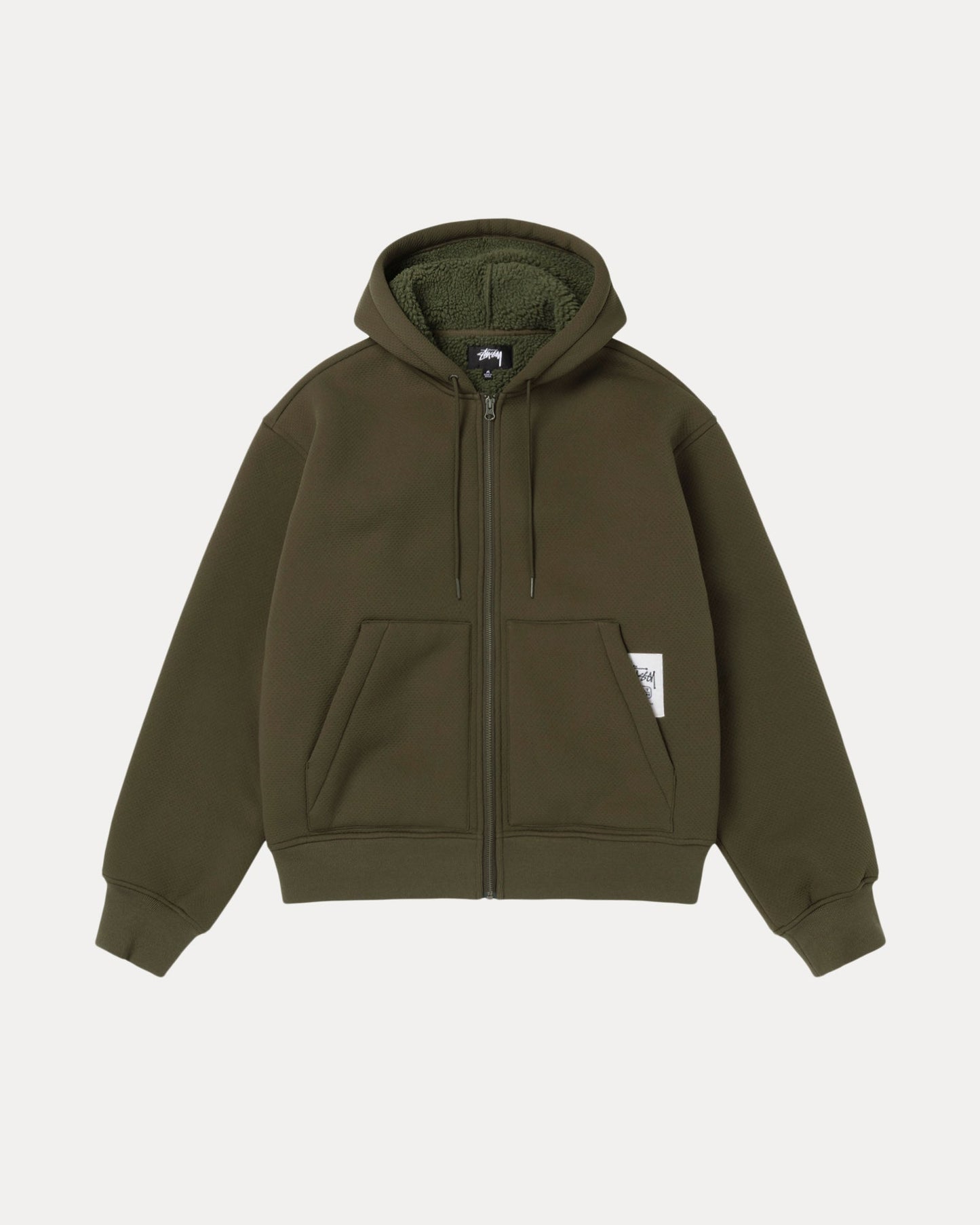 Bonded Sherpa Lined Hood Mens Long Sleeve In Green | hero:main:collection:shirts,tops-shirts,all,tees,outerwear,denim,knits,accessories,sunglasses,hoodies,sweats,mens-hoodies-sweatshirts,shorts,pants,bottoms