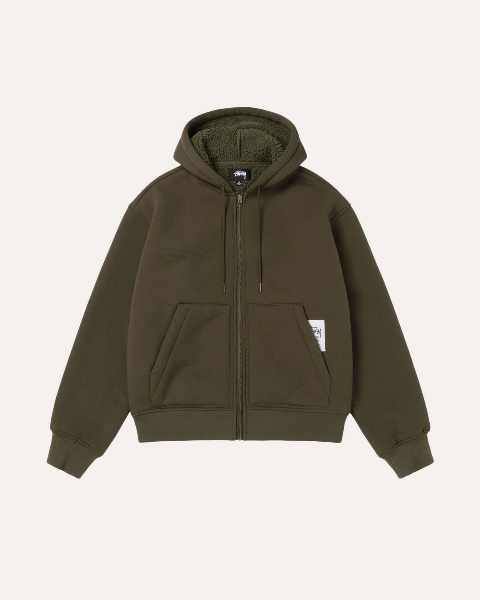 Bonded Sherpa Lined Hood Mens Long Sleeve In Green | hero:main:collection:shirts,tops-shirts,all,tees,outerwear,denim,knits,accessories,sunglasses,hoodies,sweats,mens-hoodies-sweatshirts,shorts,pants,bottoms