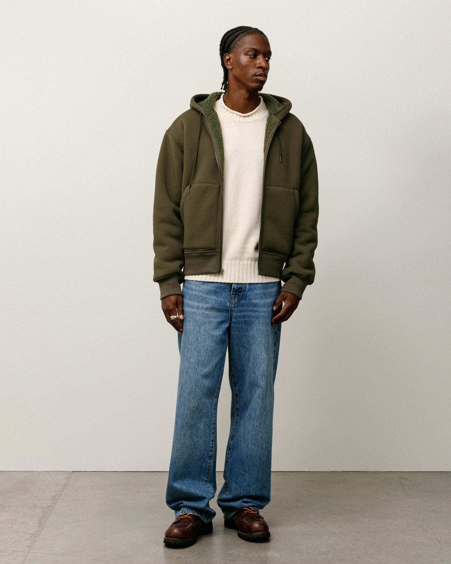 BONDED SHERPA HOODIE