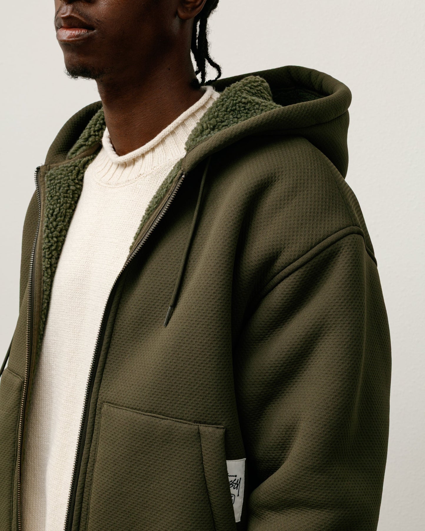 BONDED SHERPA HOODIE