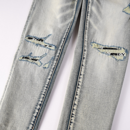 Amr Grey Distressed Jeans