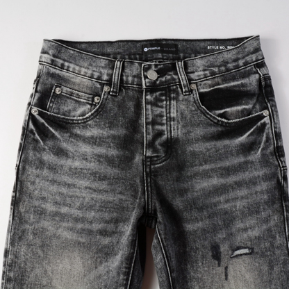 Purple Grey Ripped Jeans