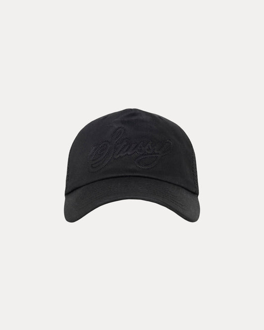WAXED TRUCKER CURSIVE STITCH SNAPBACK