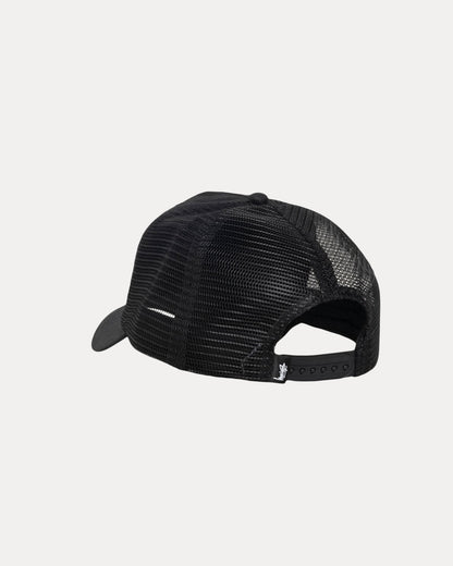 WAXED TRUCKER CURSIVE STITCH SNAPBACK