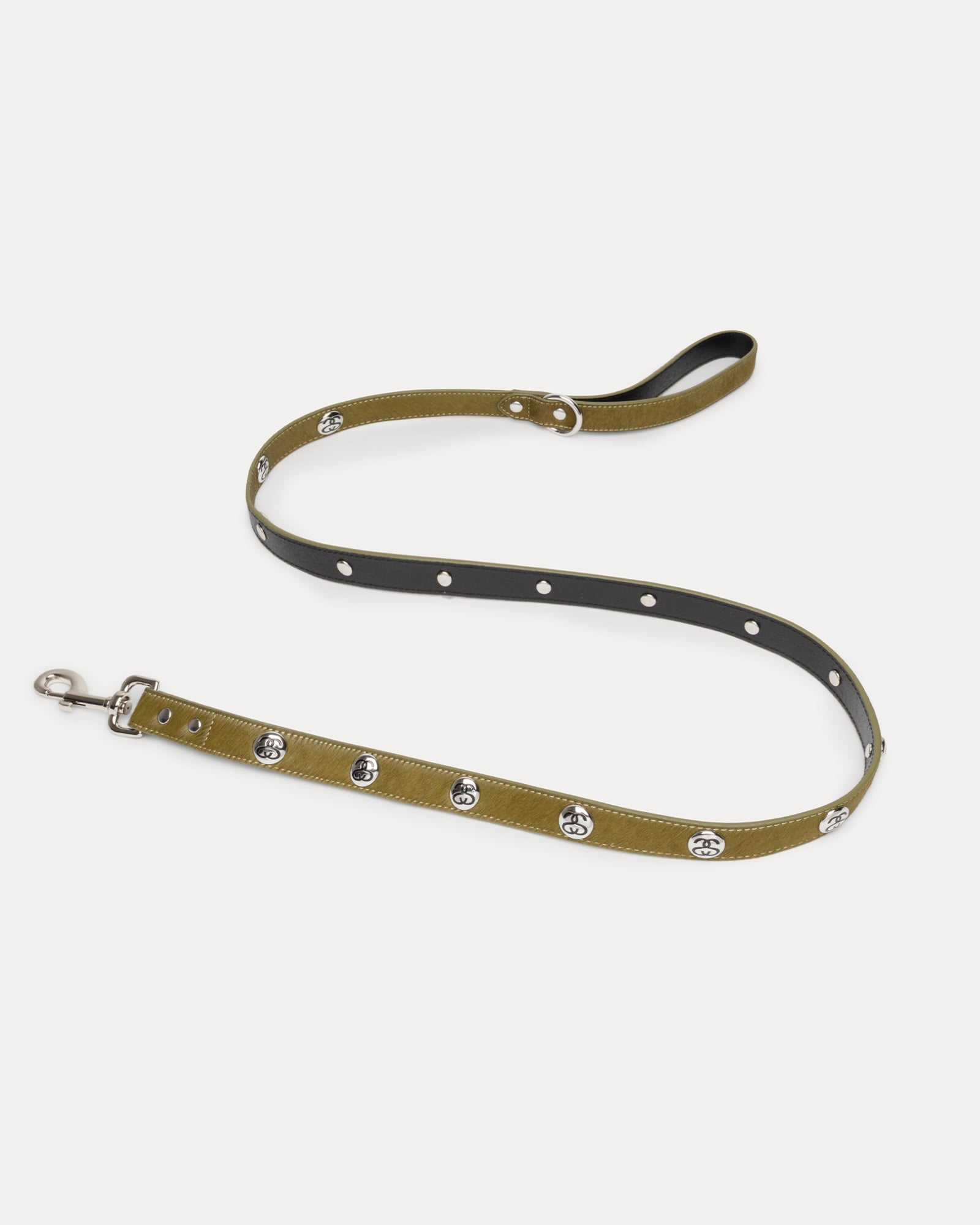 Ss Link Studded Dog Leash Accessories In Hairy Moss | hero:main:collection:new-arrivals,shirts,tops-shirts,all,tees,outerwear,denim,knits,accessories,sunglasses,hoodies,sweats,mens-hoodies-sweatshirts,shorts,pants,bottoms