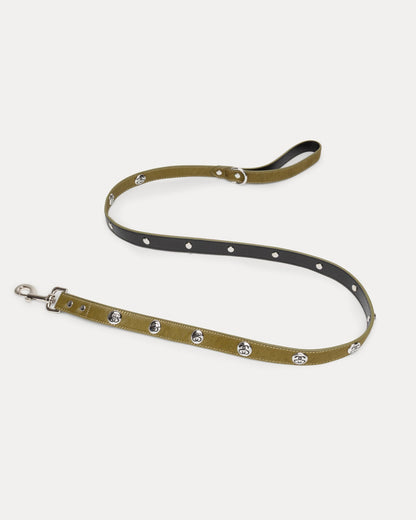 Ss Link Studded Dog Leash Accessories In Hairy Moss | hero:main:collection:new-arrivals,shirts,tops-shirts,all,tees,outerwear,denim,knits,accessories,sunglasses,hoodies,sweats,mens-hoodies-sweatshirts,shorts,pants,bottoms