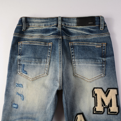 Amr Logo Blue Jeans