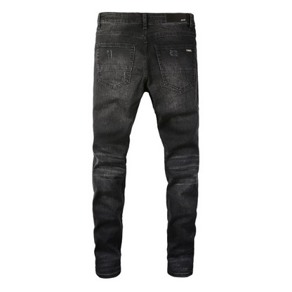 Amr Bandana Black Patch Jeans