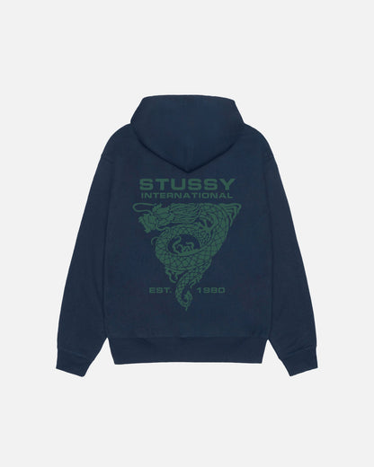 Dragon Hood Mens Long Sleeve In Navy | hero:main:collection:new-arrivals,shirts,tops-shirts,all,tees,outerwear,denim,knits,accessories,sunglasses,hoodies,sweats,mens-hoodies-sweatshirts,shorts,pants,bottoms