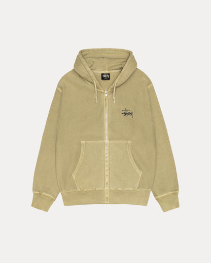 BASIC STÜSSY ZIP HOODIE PIGMENT DYED