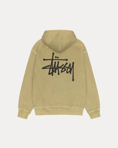 BASIC STÜSSY ZIP HOODIE PIGMENT DYED