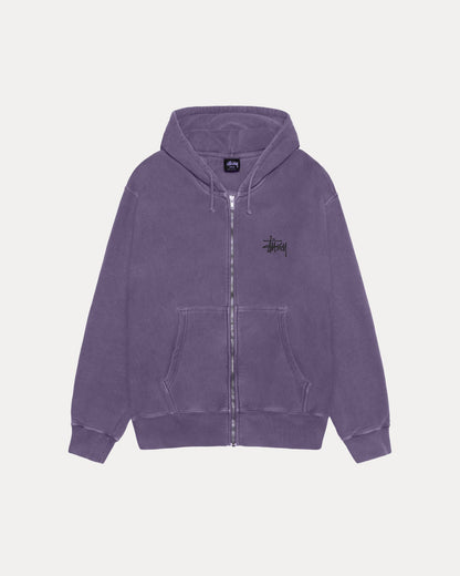 BASIC STÜSSY ZIP HOODIE PIGMENT DYED