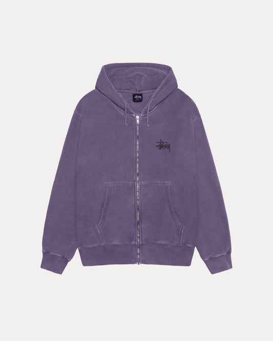 BASIC STÜSSY ZIP HOODIE PIGMENT DYED