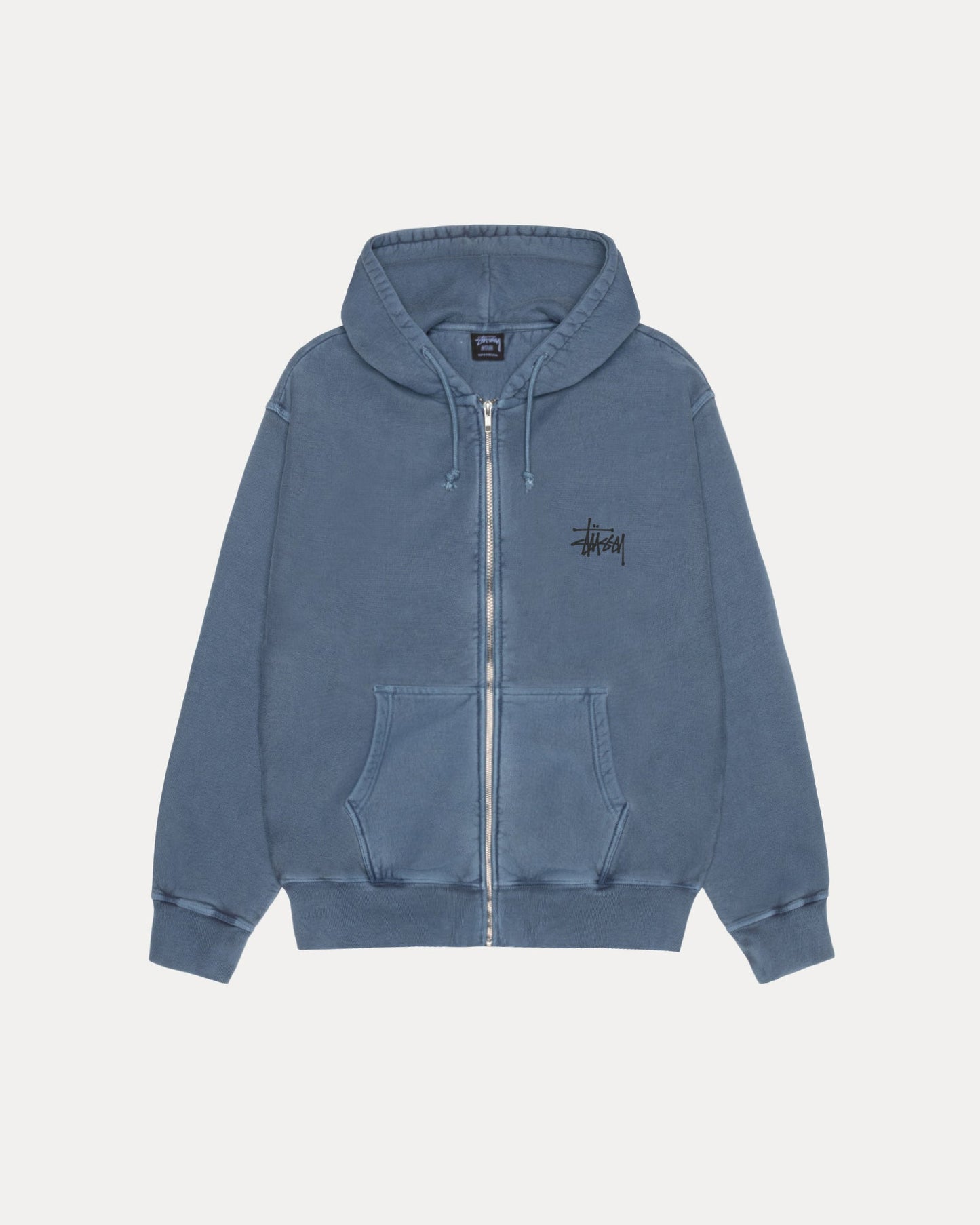 BASIC STÜSSY ZIP HOODIE PIGMENT DYED