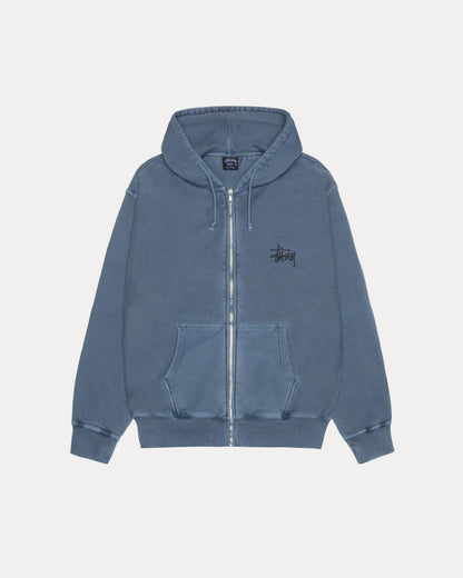 BASIC STÜSSY ZIP HOODIE PIGMENT DYED
