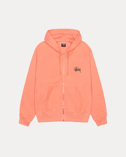 BASIC STÜSSY ZIP HOODIE PIGMENT DYED