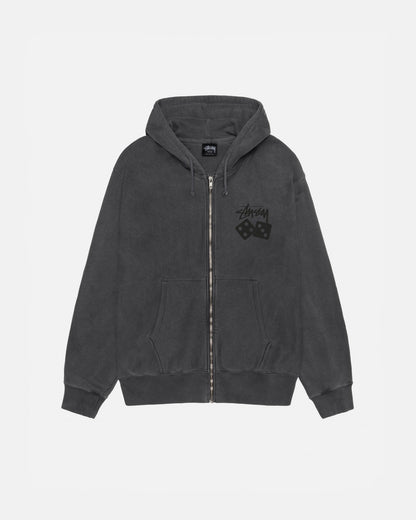 DICE ZIP HOODIE PIGMENT DYED