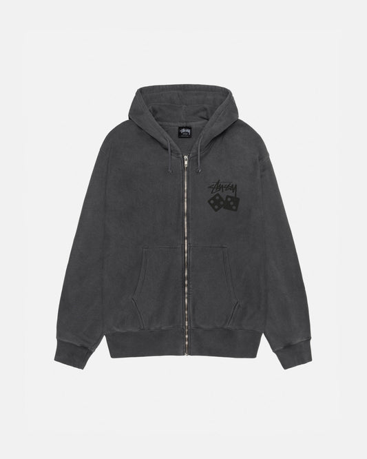 DICE ZIP HOODIE PIGMENT DYED