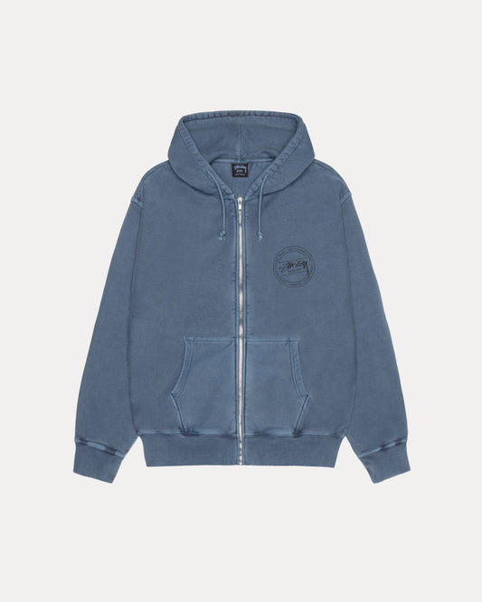 STÜSSY WEAR ZIP HOODIE PIGMENT DYED