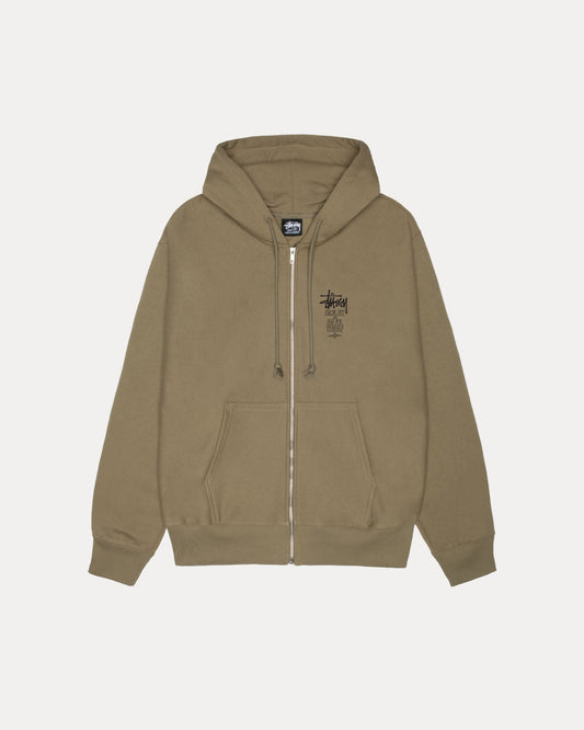 Swim Out Zip Hood Mens Long Sleeve In Army