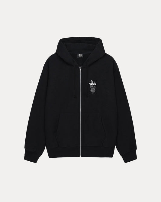 Swim Out Zip Hood Mens Long Sleeve In Black
