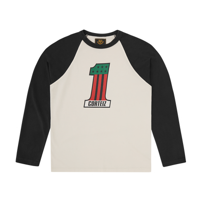 NUMBER 1 RAGLAN LS [BLACK]