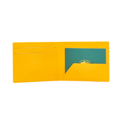 LEATHER CARD HOLDA [YELLOW]