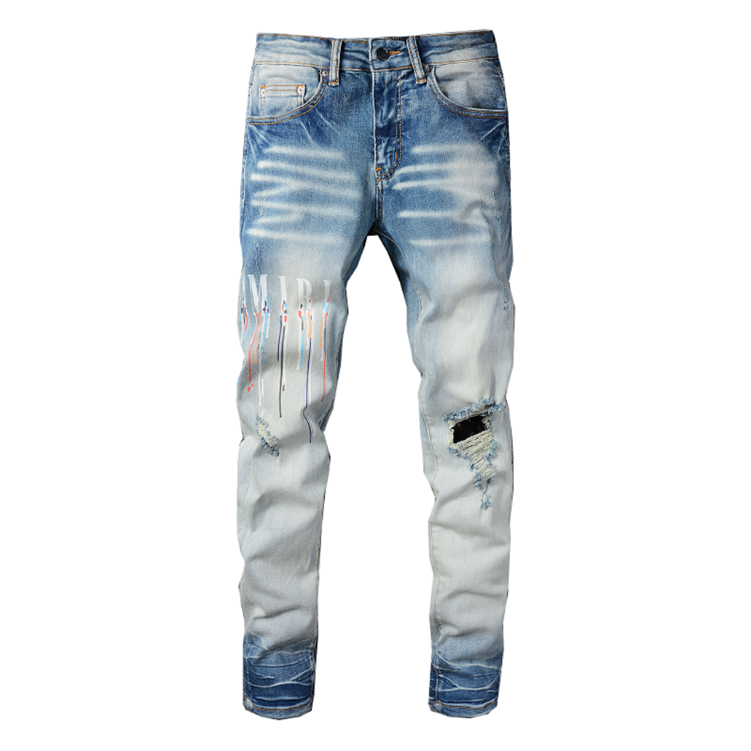 Amr M.A Paint Splatter Jeans