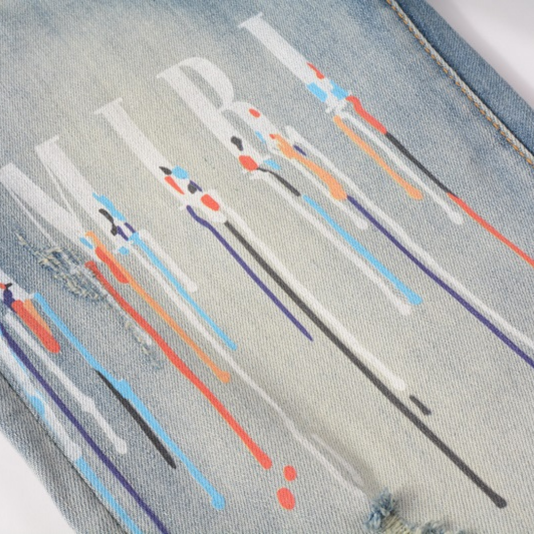 Amr M.A Paint Splatter Jeans