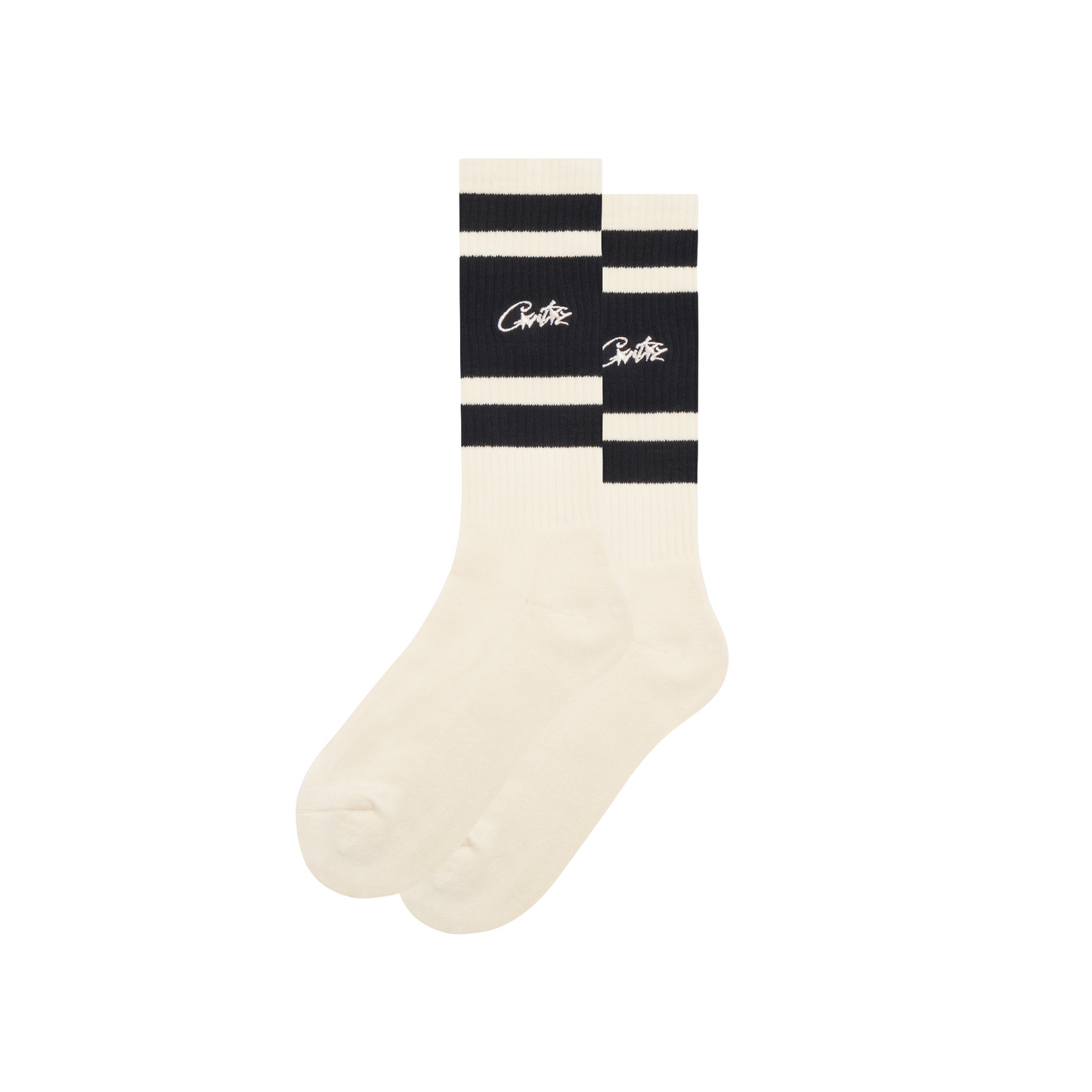 CREAM RETRO SOCKS [BLACK]